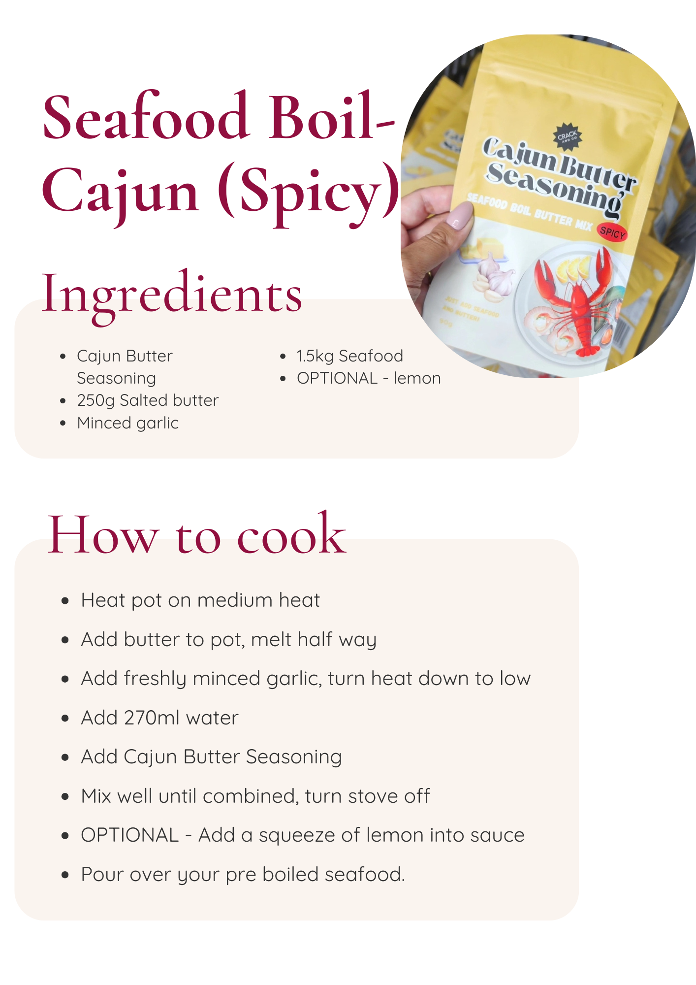 Seafood Boil (SPICY)