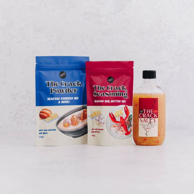 Ultimate Pack (1 Spicy Sauce, 1 Crack Seasoning & 1 Crack Chowder)